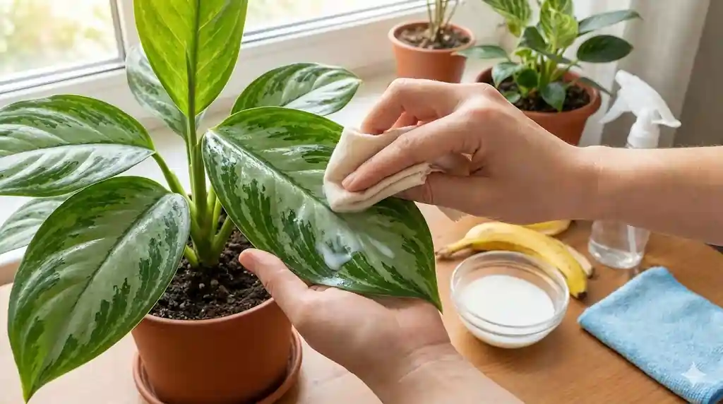 Rahasia Pengkilap Daun Tanaman: Bikin Aglaonema Kinclong Alami